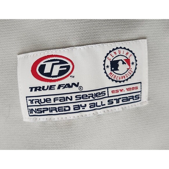 San Francisco SF Giants Men's Jersey Large True Fan Gray Short Sleeve Button-Up - Picture 8 of 8